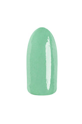 No Regrets bright green nail polish swatch with a glossy, smooth finish, perfect for adding a pop of color to nails.